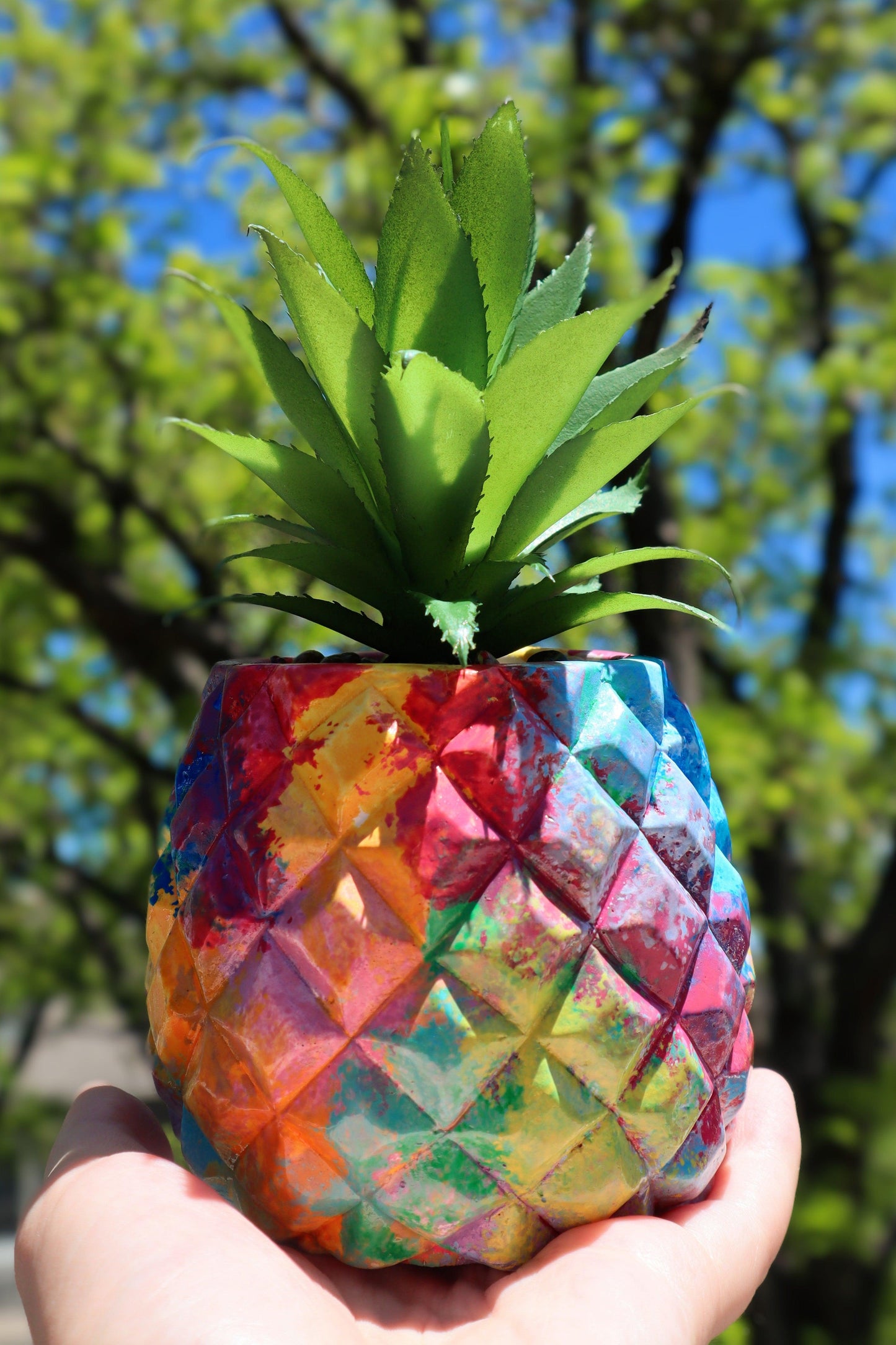 pineapple plant - beach house decor - JellyfishParty